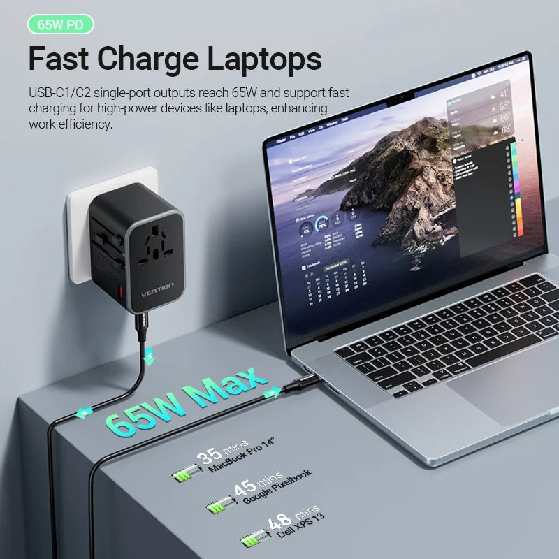 Universal Travel Adapter 65W