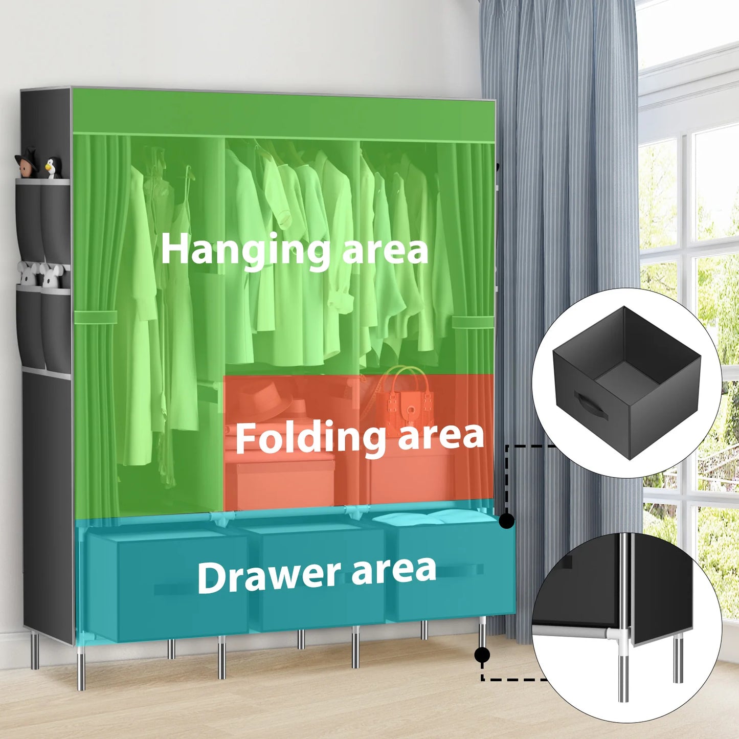 Portable Canvas Wardrobe