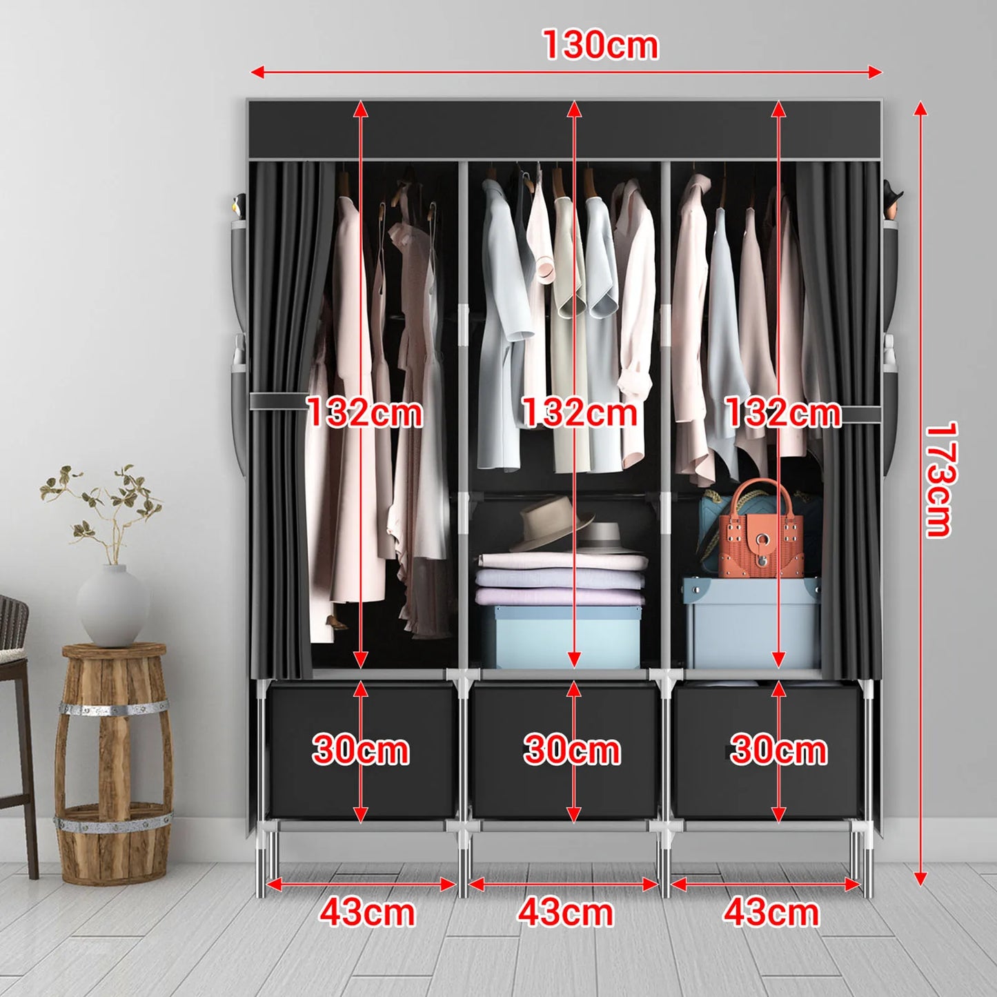 Portable Canvas Wardrobe