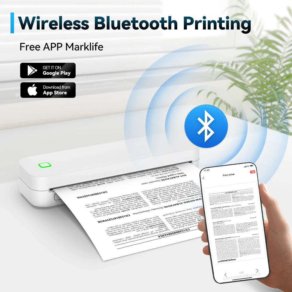 Wireless Thermal A4 Document Printer