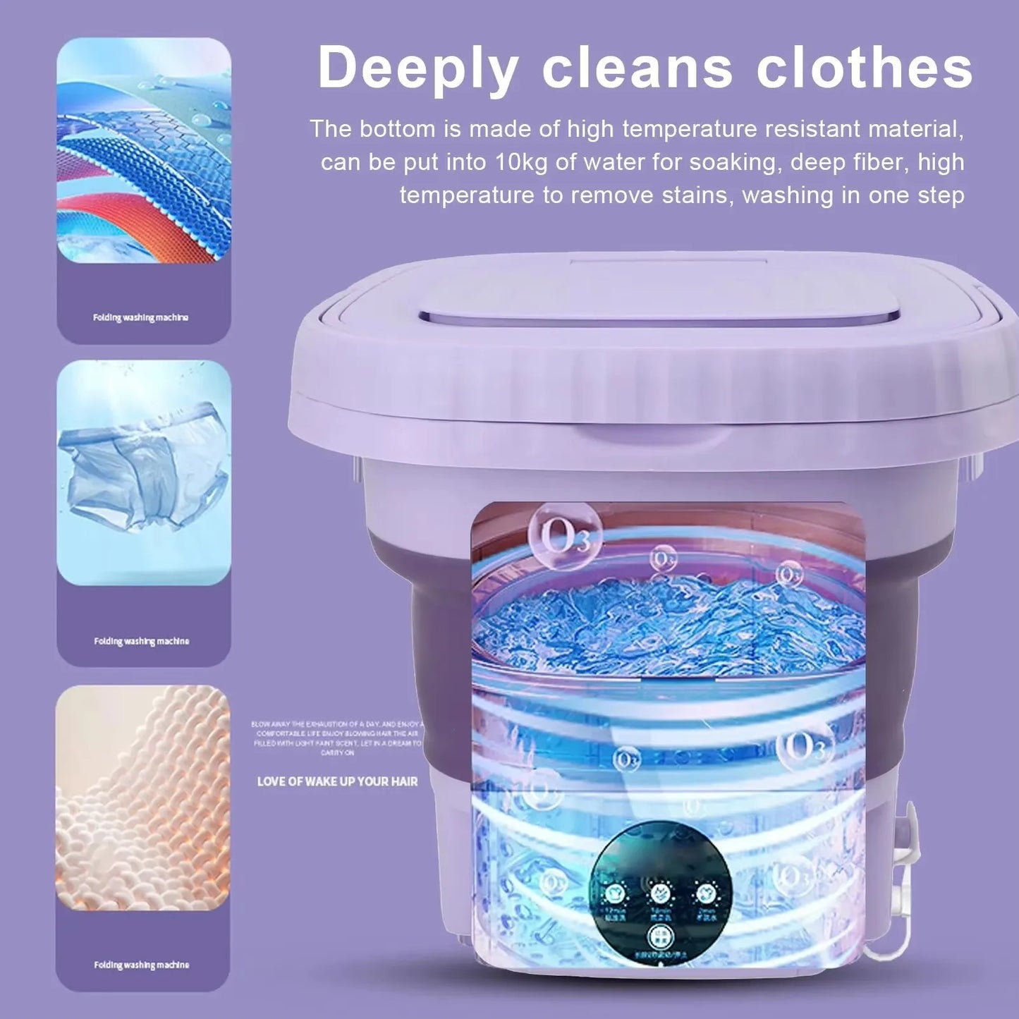 8L Small Folding Portable Washing Machine