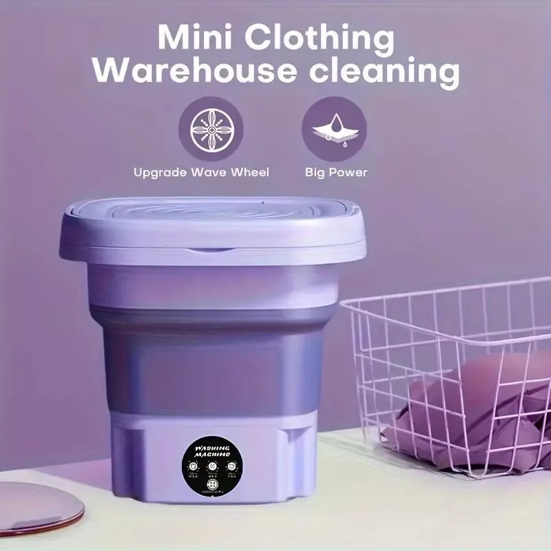 8L Small Folding Portable Washing Machine